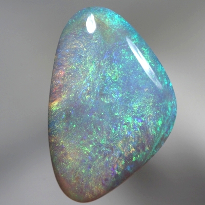 SOLID SEMI BLACK OPAL Sheen pattern, orange, green over blue. SEE VIDEO